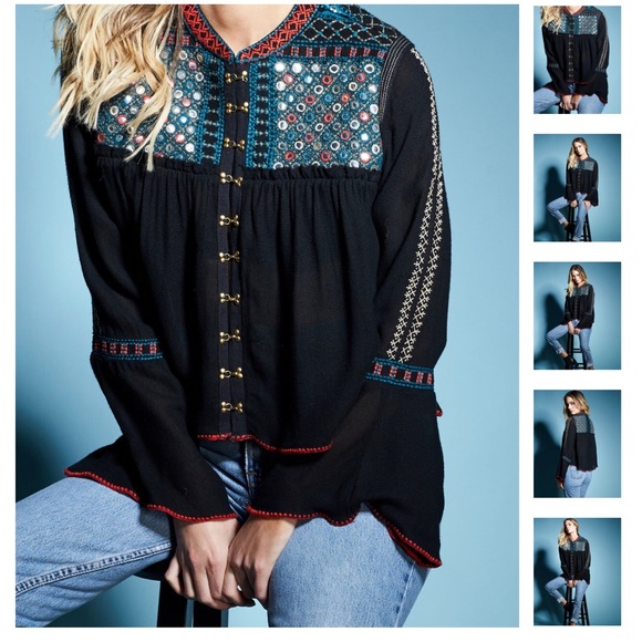 Sold Embellished blouse. Worn once. - Picture 4 of 5